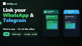 How to Connect a WhatsApp Group to a Telegram Group (Free, Both Ways) 2026 FIX!
