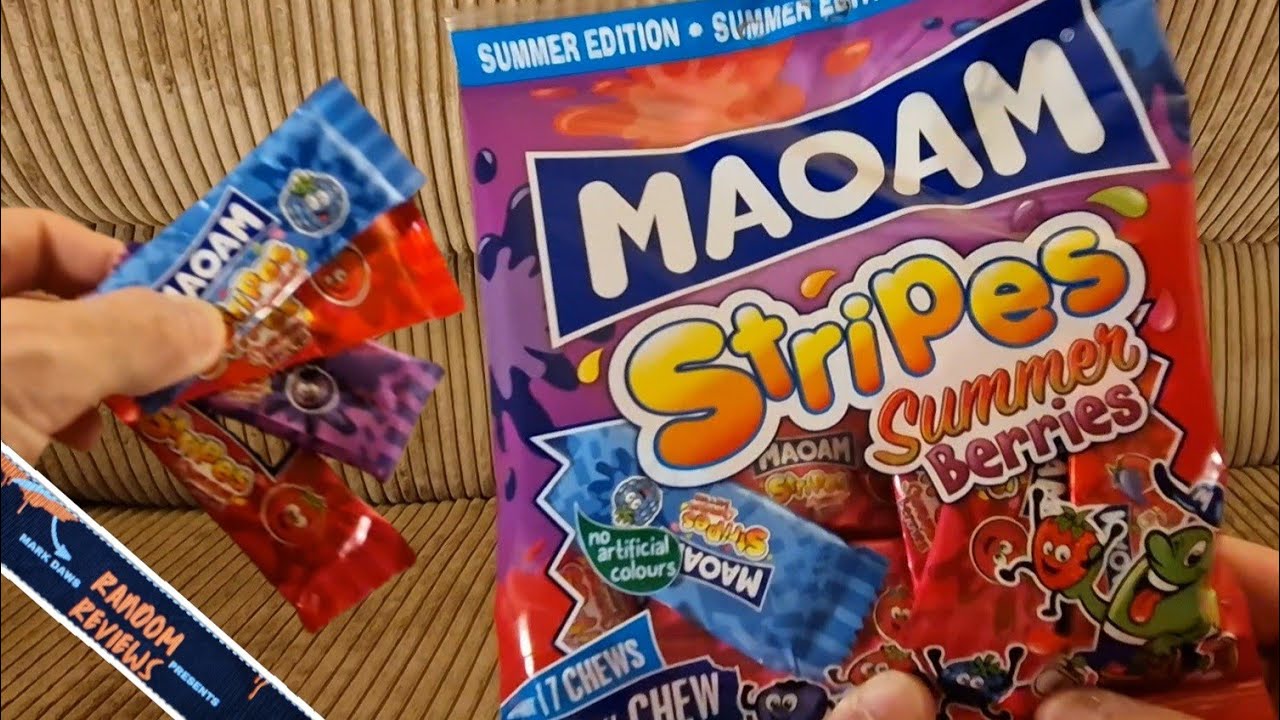 Maoam Stripes Summer Berries - Random Reviews - YouTube