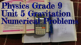 Physics Grade 9 Unit 5 Gravitation  Numerical Problems 1 and 2 solved Part 1 by learning forum