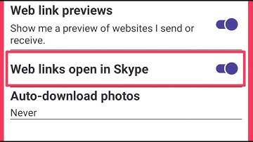 Enable Web links open in Skype