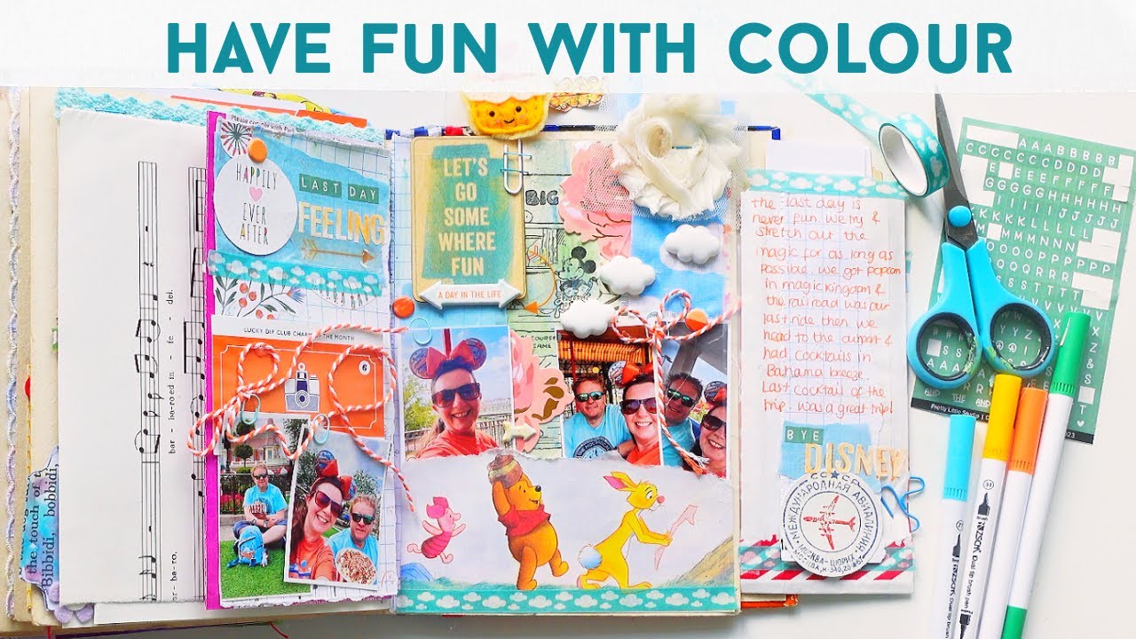 Journal Figure Color HOW TO HAVE FUN WITH COLOUR | Creating Fun Colourful Journals | Junk ...