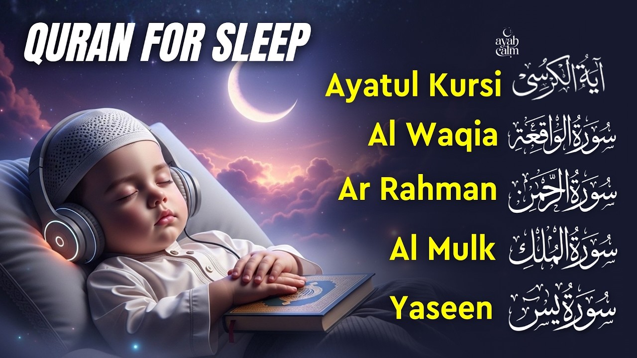 Calming Quran Recitation in Soothing Voice | Fatihah, Ayatul Kursi, Mulk, Yaseen, Rahman, Waqiah