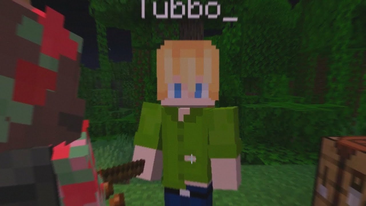 Tubbo dressing up as his Minecraft Skin 