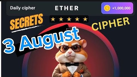 3 august cipher code for hamster Kombat | today cipher code for hamster Kombat