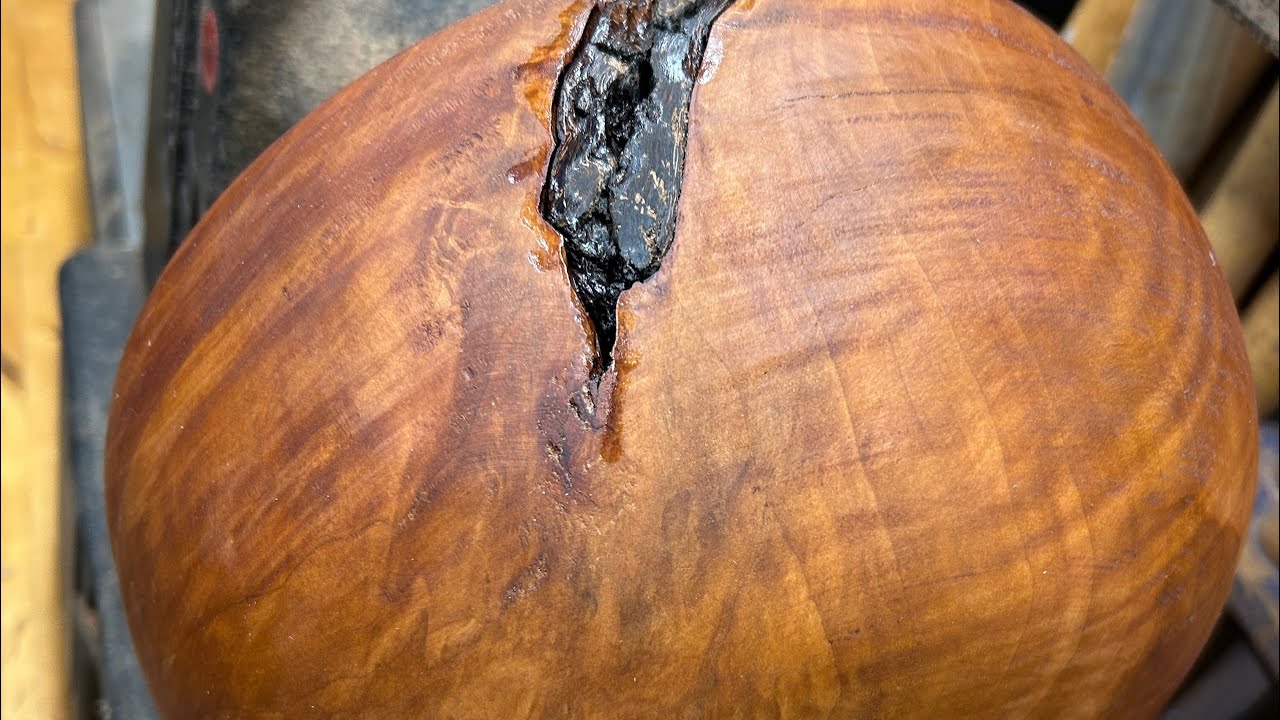 Nov 18 Pt 3 Live Turning Walnut Bowl 