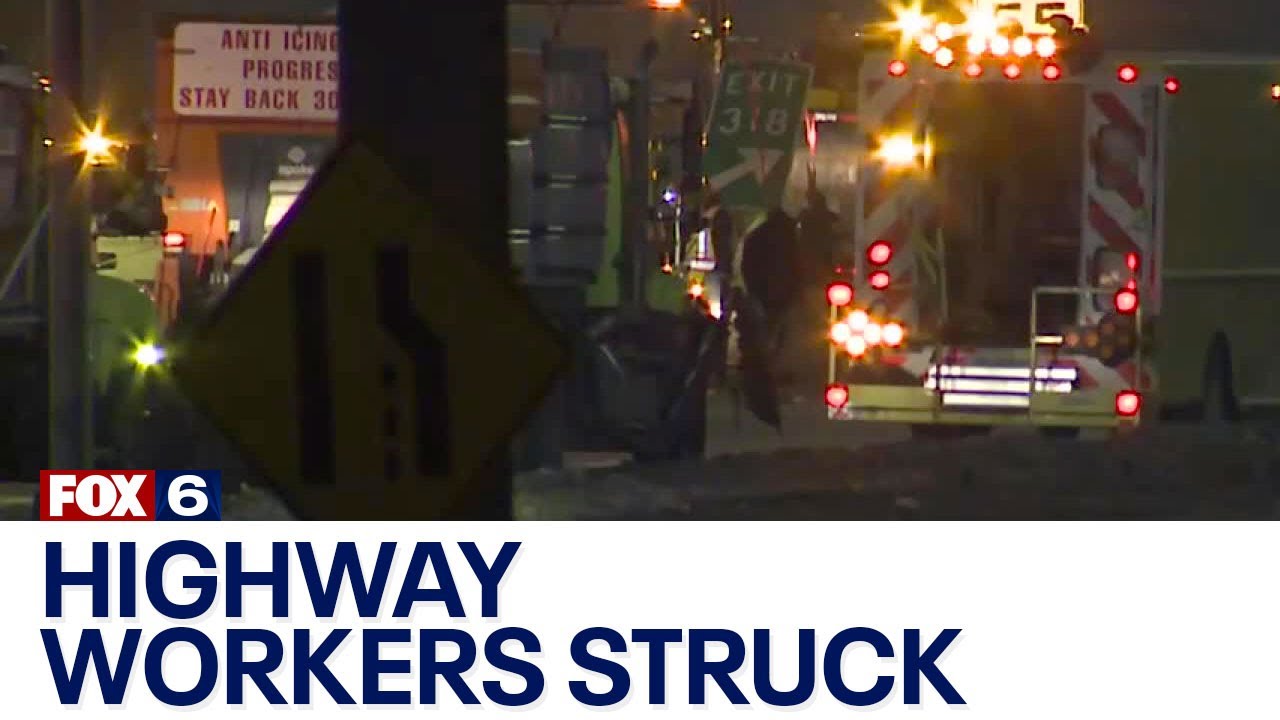 Patching Crew Pothole patching crew struck by vehicle | FOX6 News Milwaukee - YouTube