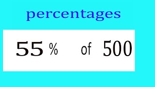 Percentages     55      Percentage(%)    of    500