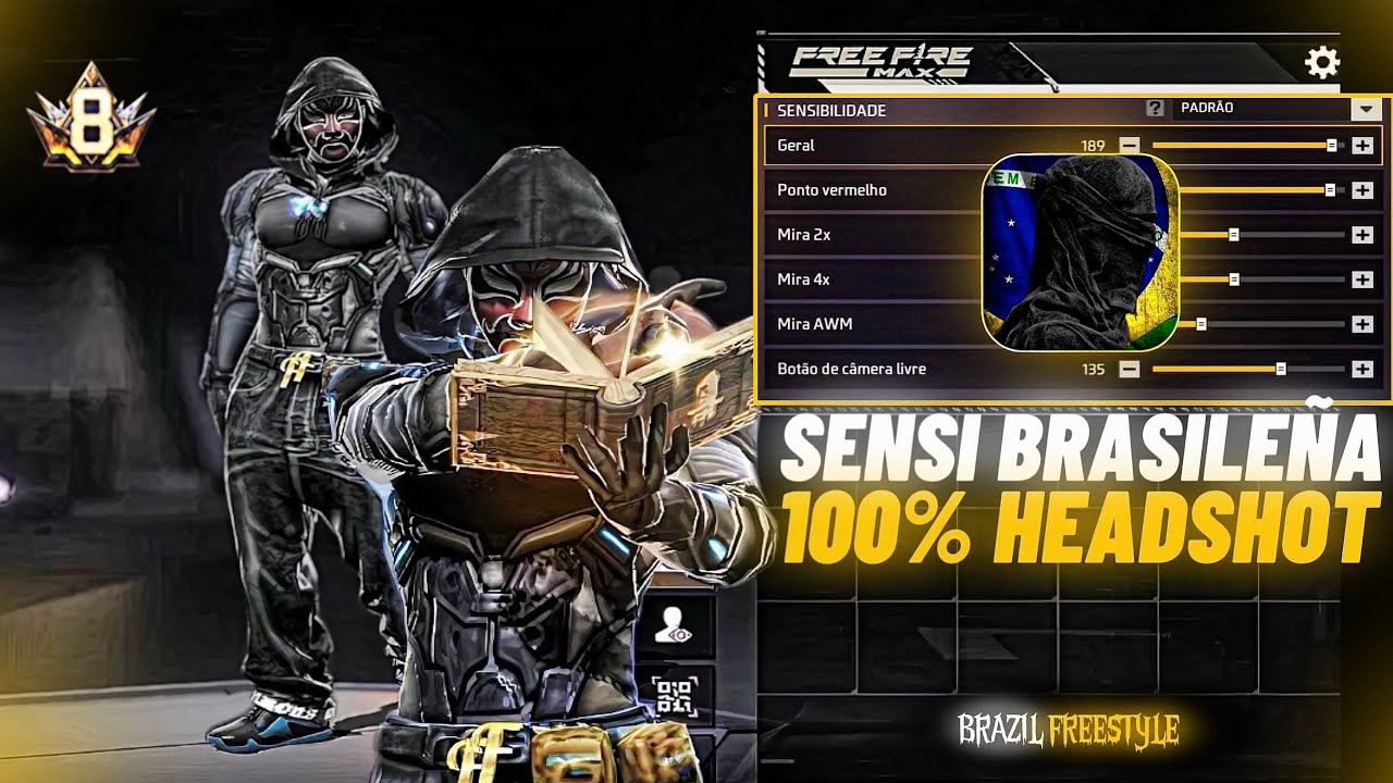 ⚙️LA MEJOR SENSIBILIDAD FREESTYLE👹🇧🇷Para DAR TODO ROJO🩸 *DEL MEJOR JUGADOR SADX FF*