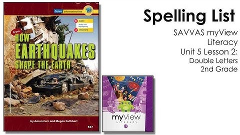 SAVVAS MyView Literacy Unit 5 Lesson 2 Spelling - 2nd Grade
