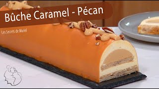 Recette de Bûche de Noël Caramel, Noix de pécan et vanille !