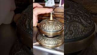 🟢Most Satisfying Sound Copper Finished Vintage Bell Resimi