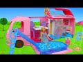 Barbie Dolls Unboxing: Dream Camper, Dreamhouse, Boat, Doll Sisters & Toy Vehicles Play for Kids