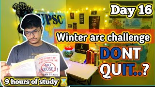 📚"Day 16 of Winter Arc ❄️ | 09 Hrs UPSC Study Routine + Food + Exercise 💪#upscwithkittu