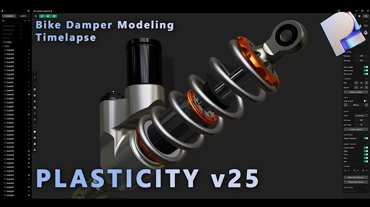Bike Damper Modeling in Plasticity 2025.2 | Timelapse  | Vacation For The Brain.