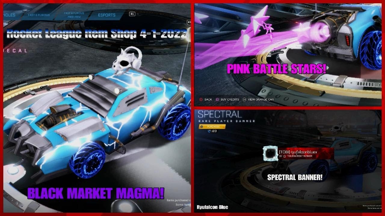 Rocket League Item Shop 🚀4-1-2022[ BLACK MARKET MAGMA!]|Ryufalcon Blue