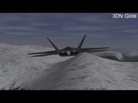 Старые компьютерные игры MS-DOS для 3dfx Voodoo: Jetfighter 3 - 1997 год.