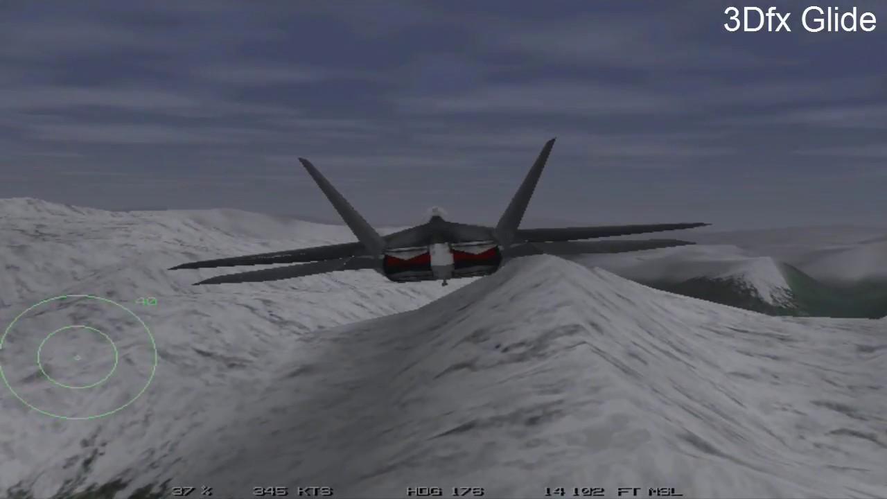 Старые компьютерные игры MS-DOS для 3dfx Voodoo: Jetfighter 3 - 1997 год.