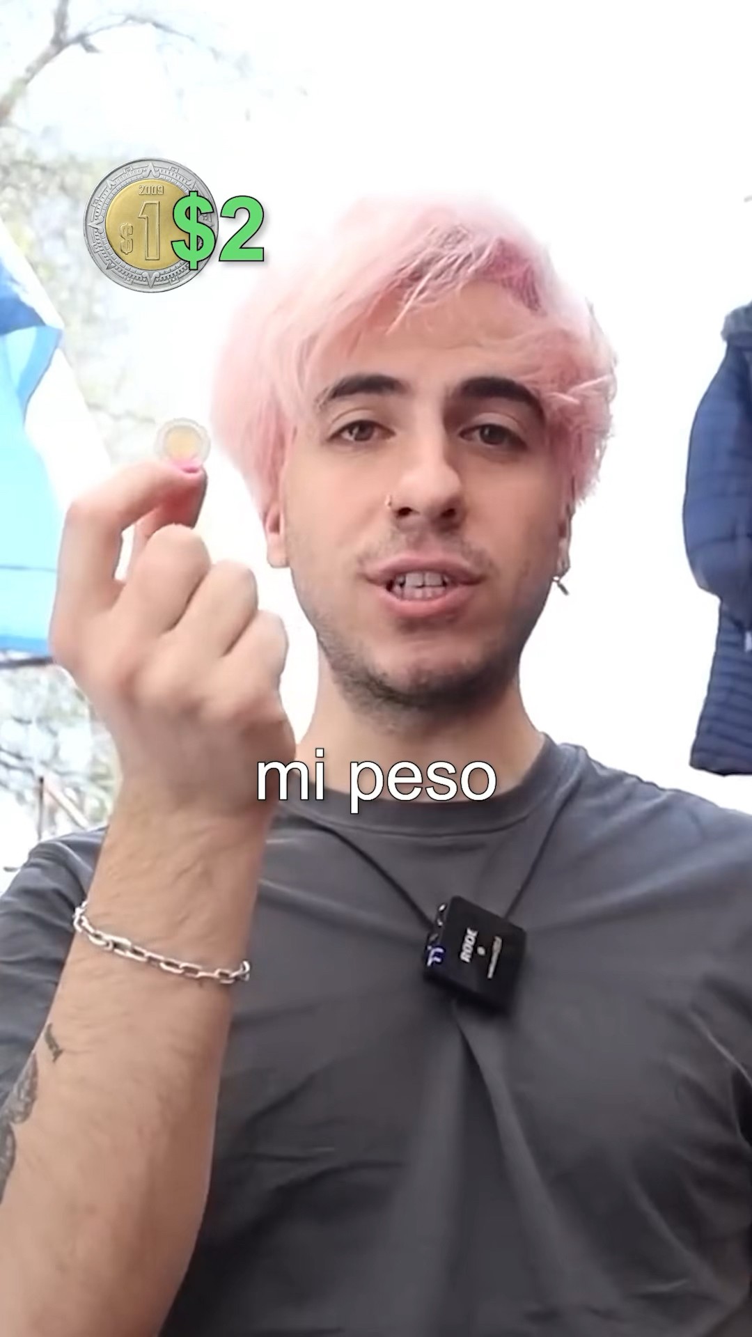 Sobreviví con $1 peso en un tianguis.