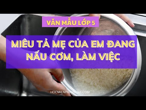 Video Văn mẫu lớp 5: MIÊU TẢ MẸ CỦA EM ĐANG NẤU CƠM, LÀM VIỆC - youtube