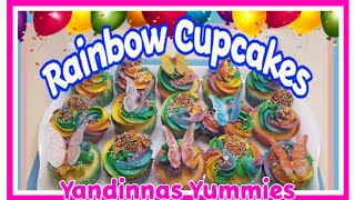How to make RAINBOW CUPCAKES | Vanilla Cupcake Recipe | Fluffy & Smooth Swiss Meringue Buttercream screenshot 5