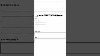 Planner Bulanan Kalender