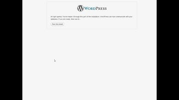 Installing Wordpress