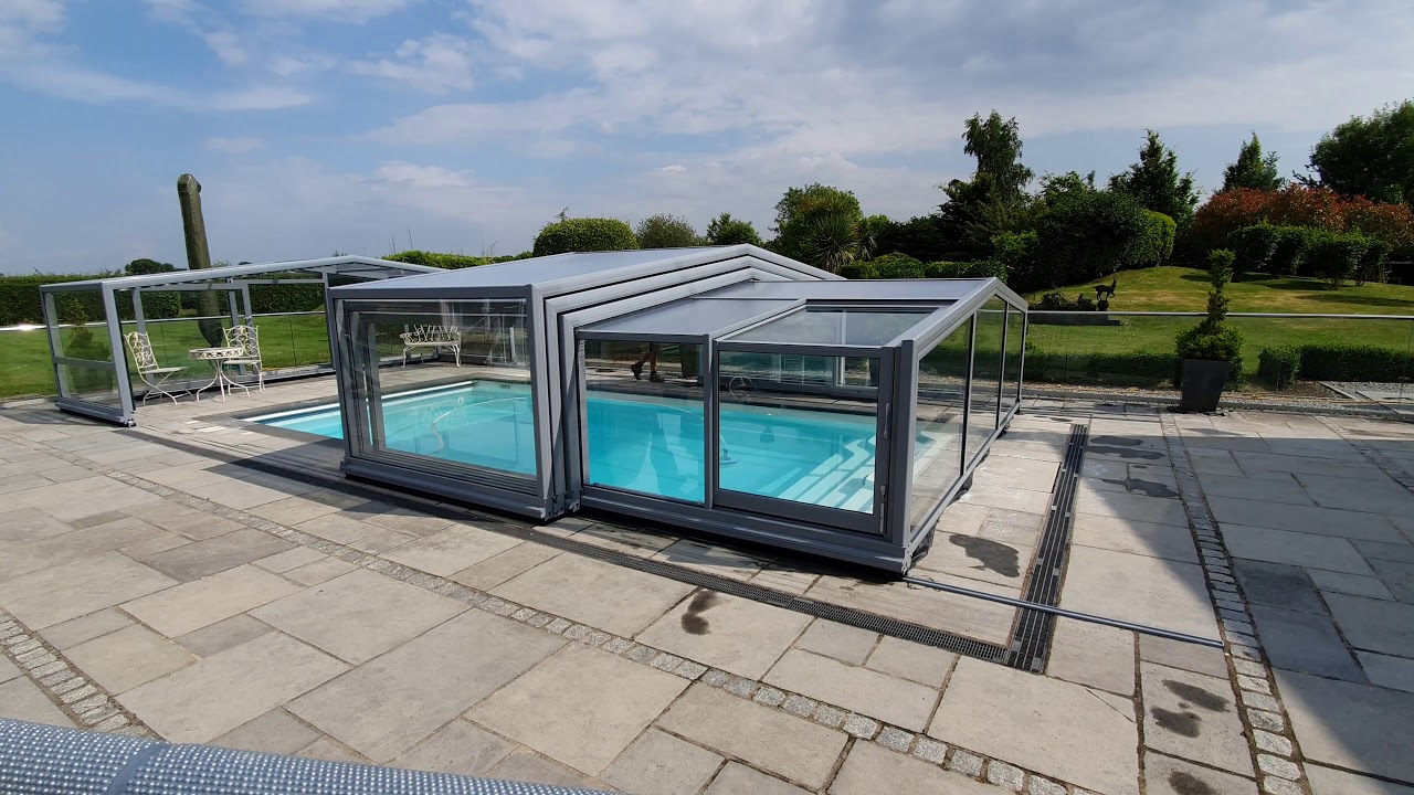 Summit Leisure Grey Retractable Medium Height Swimming Pool Enclosure
