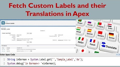 Fetch Custom Labels and their Translations in Apex.