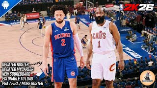 NBA2K20 - 2K26 Updated Roster | New Scoreboard | Enhanced Graphics | Gameplay | Pistons vs Cavaliers