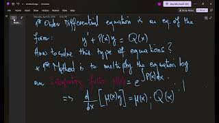 Exercise 3 | Part 2 | Integrating Factor Method | TD2 Analysis II | Dr. Sami ATAILIA