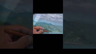 Live sketch of a mountain view