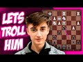 Dubov Plays Against Strong Russian Grandmaster and Sacrifices Knight to Troll Him