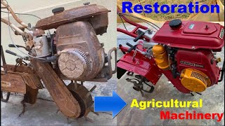 Restoration Full Old Agricultural Machinery Japan | Restore 4Stroke Petrol Rusty Broken 100%