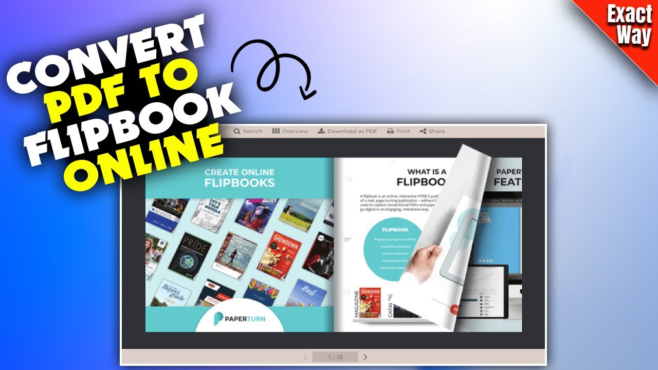 How to convert pdf to flipbook online - Full Guide - YouTube