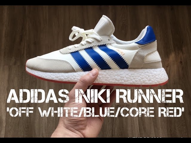 Adidas INIKI RUNNER white/blue/core red' | & ON FEET | fashion shoes 2017 | HD - YouTube