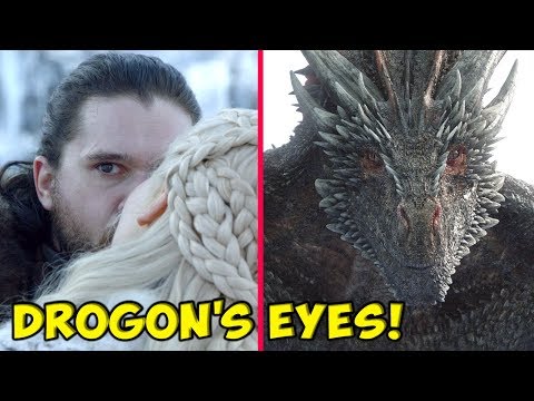 The Truth Behind Drogon's Strange Glare At Jon Snow! ⚔️ SEASON 8 ?