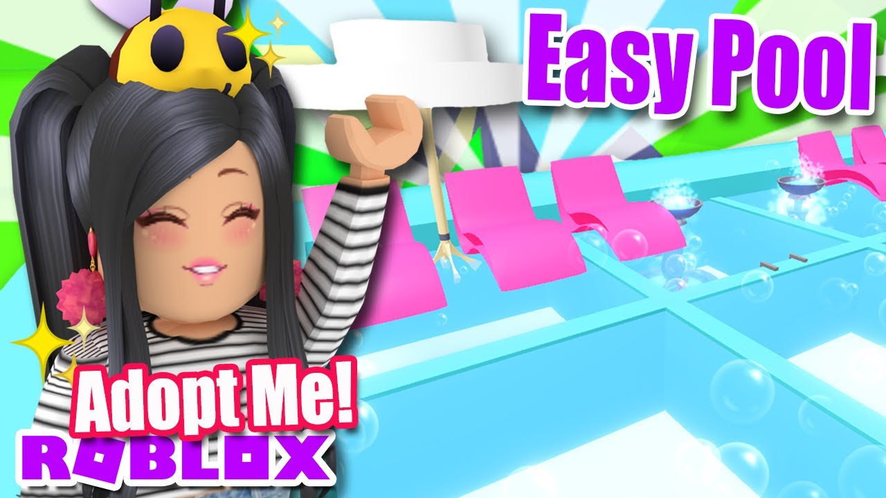 Custom Swimming Pool Tutorial Adopt Me Roblox How To Build Youtube - how to make a pool roblox