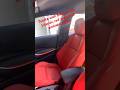 Before and after Toyota with blacked out interior ambient lights, and red seats #customseats