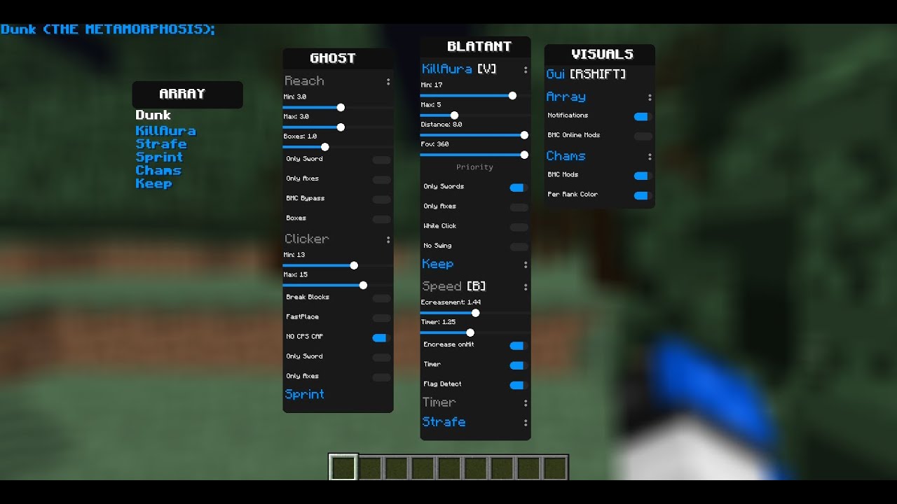 The best free ghost client for BlocksMC - YouTube