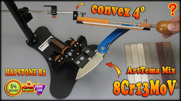 8Cr13MoV -Sharpening Convex Edge on knife Skif 📌 Knife Sharpener Hapstone R2 + Diamond Sytools #2