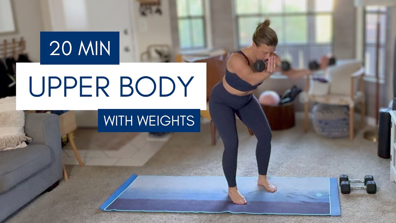 20 MIN TONED UPPER BODY Workout - With Weights | At Home Workout - YouTube