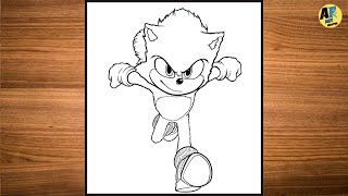 Cómo dibujar a Sonic | Paso a paso | Dibujo de Sonic 3 para principiantes #sonic #arte screenshot 5