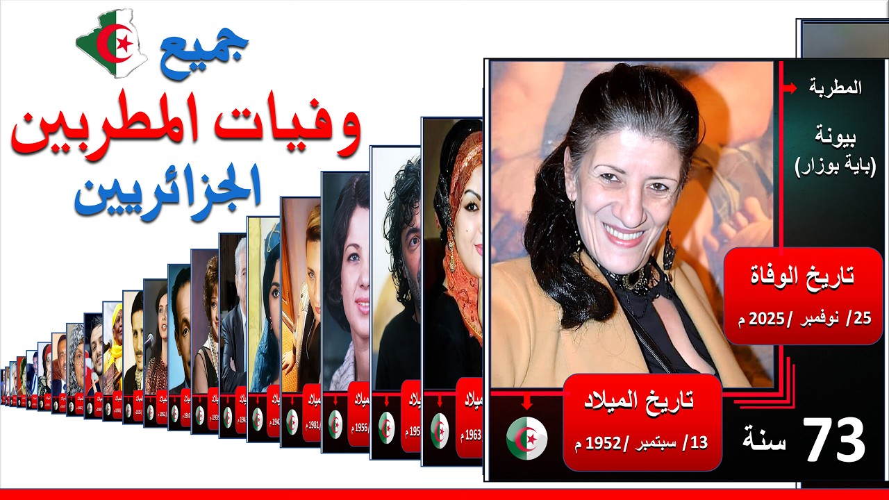 جميع وفيات المطربين الجزائريين | المغنيين الجزائريين المتوفين | أسماء مغنيين جزائريين ماتوا