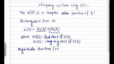 Frequency Spectrum Of DFT