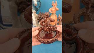 О тёмном по светлому. Керамическая пепельница чёрт. #коллекция #искусство #черти #чертовщина #опошня