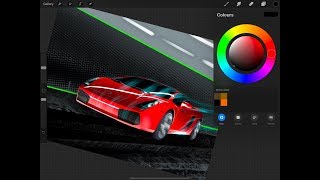 Make a cool light effect in procreate on the iPad fast // for cars airplanes motorcycles screenshot 5