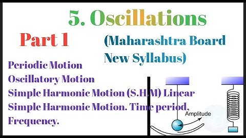 Chapter 5 Oscillation part 1, Maharashtra board New Syllabus class 12.