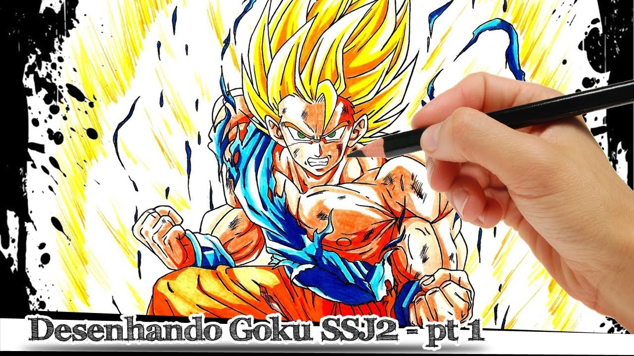 COMO DESENHAR O GOKU SUPER SAYAJIN 2 DE DRAGON BALL Z 