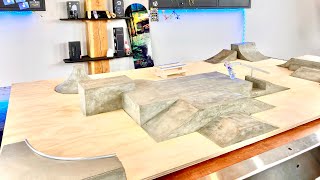 Making A Giant CONCRETE FINGERBOARD PARK!!