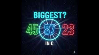 Largest Of Three Numbers In C Fast If-Else Logic For Exams